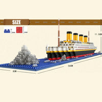 Thumbnail for Building Blocks MOC Titanic Cruise Steam Ship MINI Bricks Boat Toys Construction Set Toys - 7