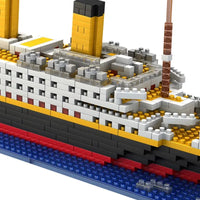 Thumbnail for Building Blocks MOC Titanic Cruise Steam Ship MINI Bricks Boat Toys Construction Set Toys - 6