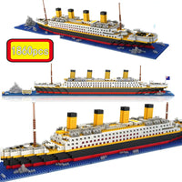 Thumbnail for Building Blocks MOC Titanic Cruise Steam Ship MINI Bricks Boat Toys Construction Set Toys - 2