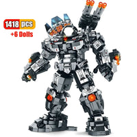 Thumbnail for Building Blocks MOC Transforming Super Heroes Steel Mecha Robot Bricks Toy Construction Set Toys - 6