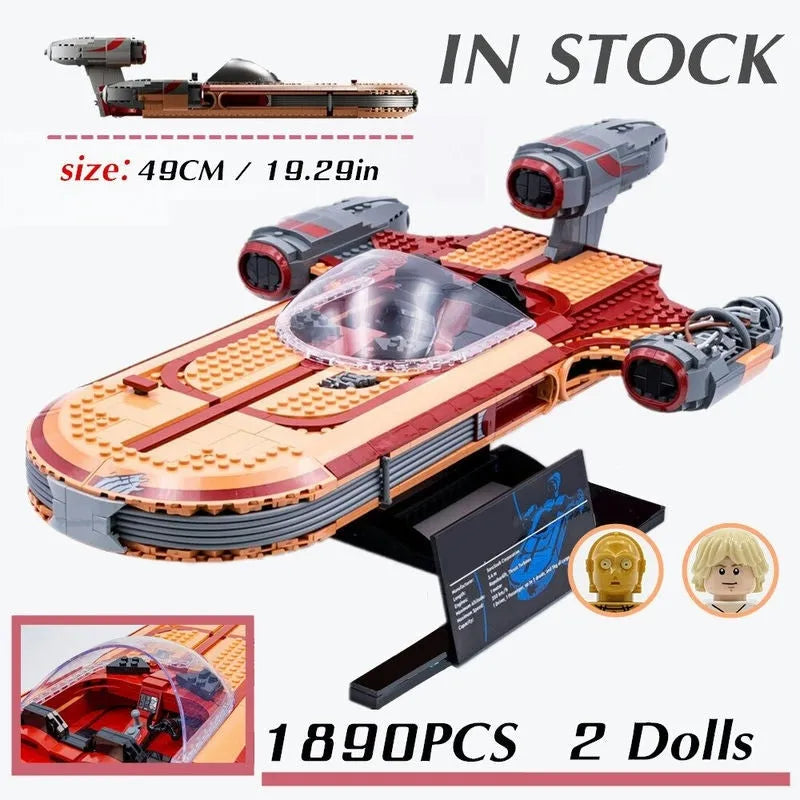 Building Blocks MOC UCS Star Wars Luke Skywalker’s Landspeeder Bricks Toys Construction Set Toys - 10