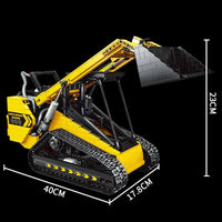 Thumbnail for Building Blocks MOC APP Motorized RC Skid Steer Loader Truck Bricks Toy Construction Set Toys - 8