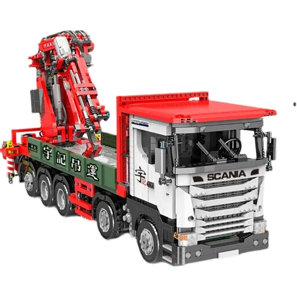 MOC APP Scania Crane Lorry RC Truck Building Blocks