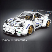 Thumbnail for Building Blocks MOC Porsche 911 Widebody Classic Racing Car Bricks Toy QC016 Construction Set Toys - 2