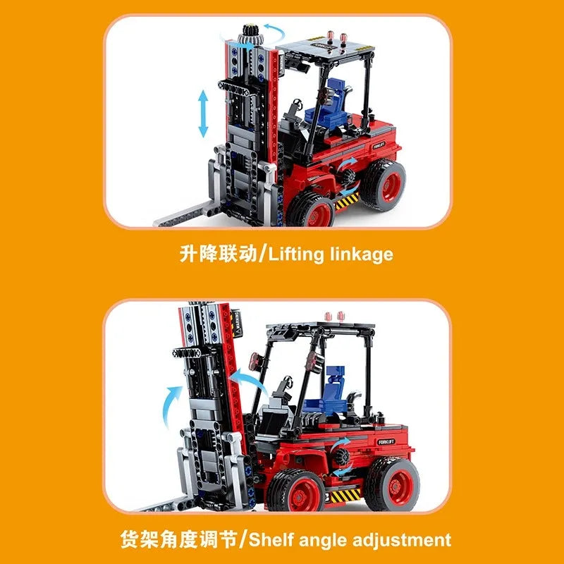 Building Blocks MOC RC STEM Heavy Forklift Truck Bricks Toys 33003 Construction Set Toys - 5