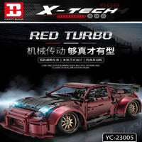 Thumbnail for Building Blocks Tech MOC 23005 Super Red Turbo Racing Car Bricks Toy Construction Set Toys - 2