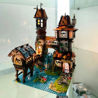 Thumbnail for Building Blocks Expert Creator Medieval Town Riverside Scholars Bricks Toy EU Construction Set Toys - 10