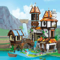 Thumbnail for Building Blocks Expert Creator Medieval Town Riverside Scholars Bricks Toy EU Construction Set Toys - 2