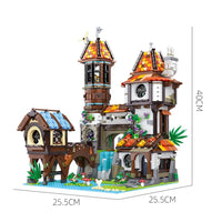 Thumbnail for Building Blocks Expert Creator Medieval Town Riverside Scholars Bricks Toy EU Construction Set Toys - 1