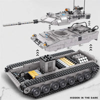 Thumbnail for Building Blocks Military WW2 Leopard 2A7 Main Battle Tank Bricks Toy Construction Set Toys - 7