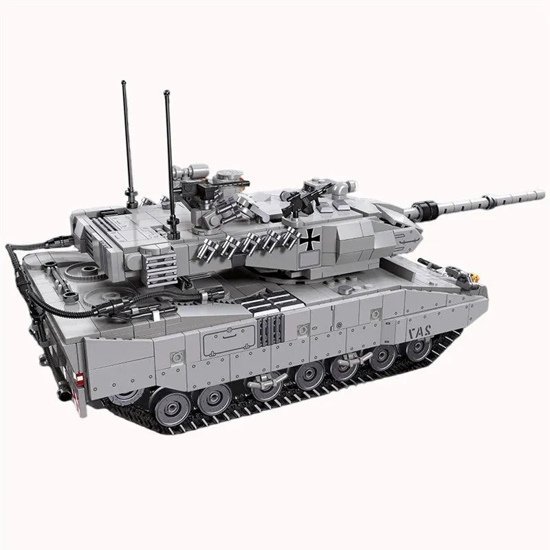 Building Blocks Military WW2 Leopard 2A7 Main Battle Tank Bricks Toy Construction Set Toys - 4