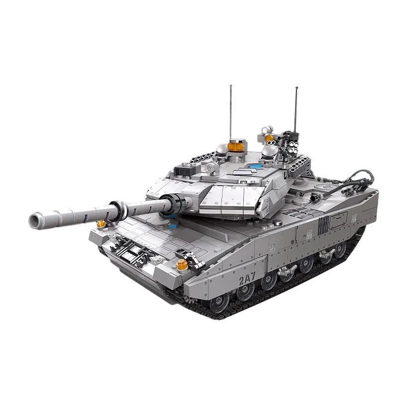 Building Blocks Military WW2 Leopard 2A7 Main Battle Tank Bricks Toy Construction Set Toys - 1