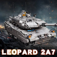 Thumbnail for Building Blocks Military WW2 Leopard 2A7 Main Battle Tank Bricks Toy Construction Set Toys - 5