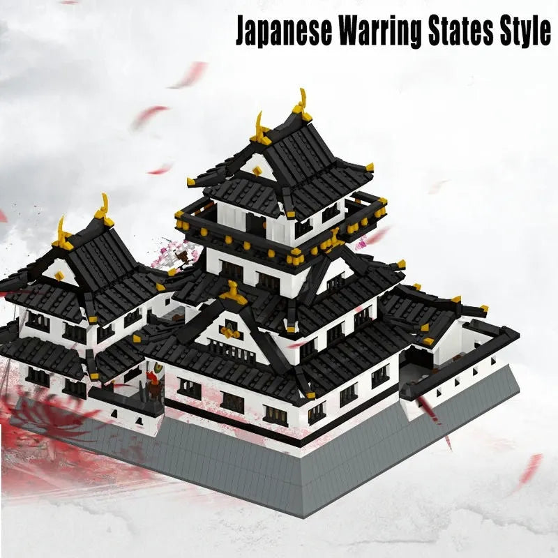 Building Blocks MOC Architecture Sakura Kumamoto Castle Bricks Toy Construction Set Toys - 5