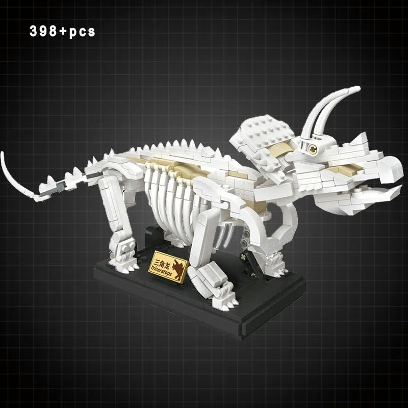 Building Blocks MOC Creative Idea Dinosaur World Triceratops Fossil Bricks Toy Construction Set Toys - 4