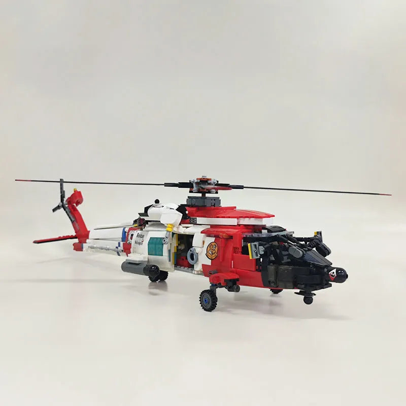 Building Blocks MOC Military MH-60T Armed Rescue Helicopter Bricks Toys Construction Set Toys - 3