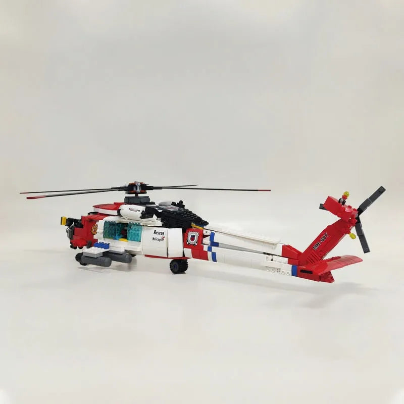 Building Blocks MOC Military MH-60T Armed Rescue Helicopter Bricks Toys Construction Set Toys - 7