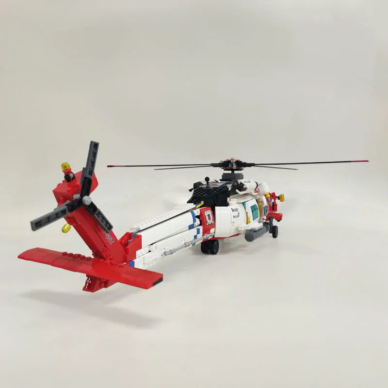 Building Blocks MOC Military MH-60T Armed Rescue Helicopter Bricks Toys Construction Set Toys - 5