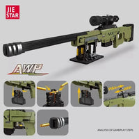 Thumbnail for Building Blocks MOC Military Super AWP Sniper Rifle Gun Bricks Toy 58022 Construction Set Toys - 9