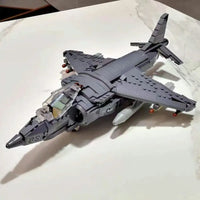 Thumbnail for Building Blocks MOC Military WW2 AV-8II Harrier Attack Aircraft Plane Bricks Toys - 9