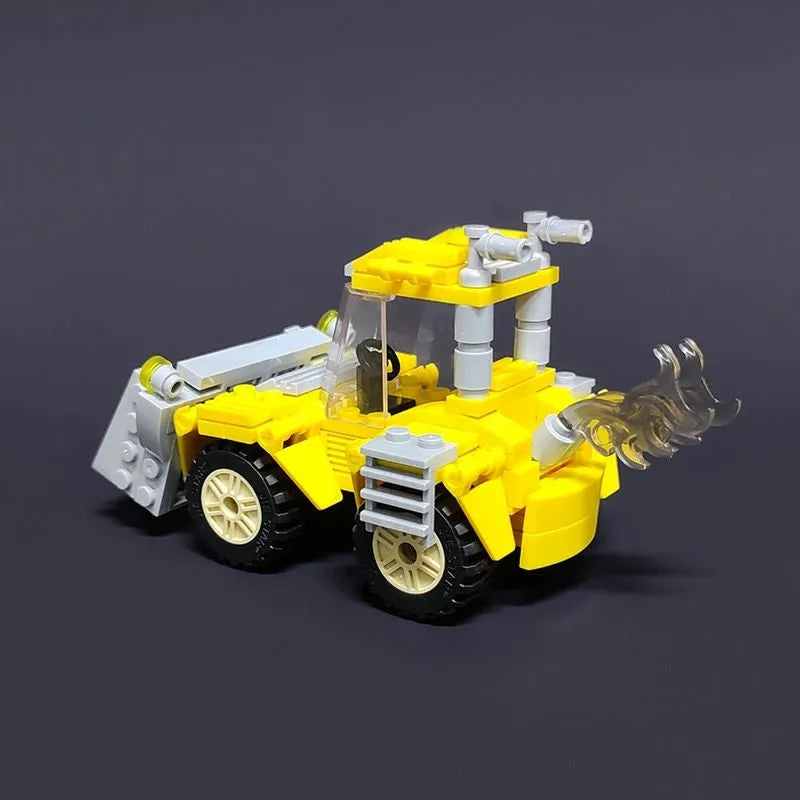 Building Blocks MOC Mini City Scraper Shovel Trucks Bricks Toys Construction Set Toys - 4