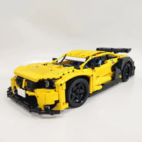 Thumbnail for Building Blocks Tech MOC BMW M4 DTM Sports Racing Car Bricks Toy Construction Set Toys - 8