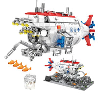 Thumbnail for Building Blocks Military Manned Deep Sea Submarine Ship Bricks Toys Construction Set Toys - 3