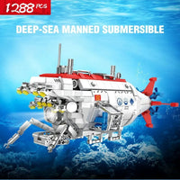 Thumbnail for Building Blocks Military Manned Deep Sea Submarine Ship Bricks Toys Construction Set Toys - 2