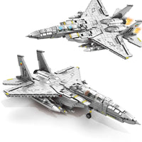 Thumbnail for Building Blocks MOC Military Aircraft F15E Jet Fighter Plane Bricks Toys Construction Set Toys - 1