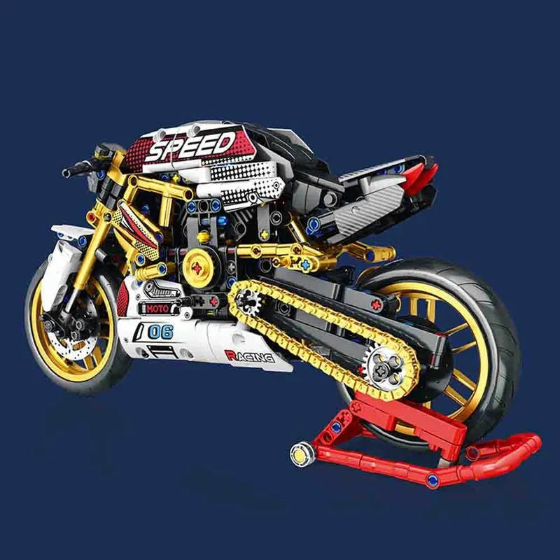 Building Blocks MOC Street Fighter Ducati V4S Motorcycle Bricks Toy 82006 Construction Set Toys - 2