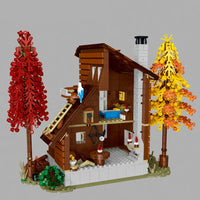 Thumbnail for Building Blocks City Street Experts MOC Forest Cabin Villa LED Bricks Toys 031073 Construction Set Toys - 5