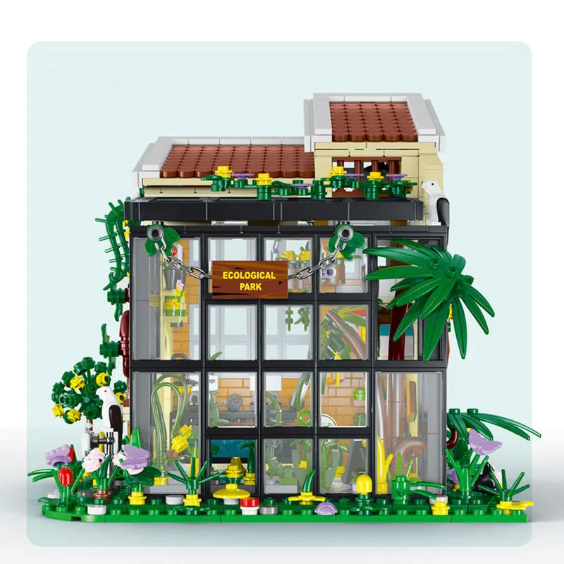 Building Blocks Expert City Ecological Park House LED Bricks Toys 031063 Construction Set Toys - 5