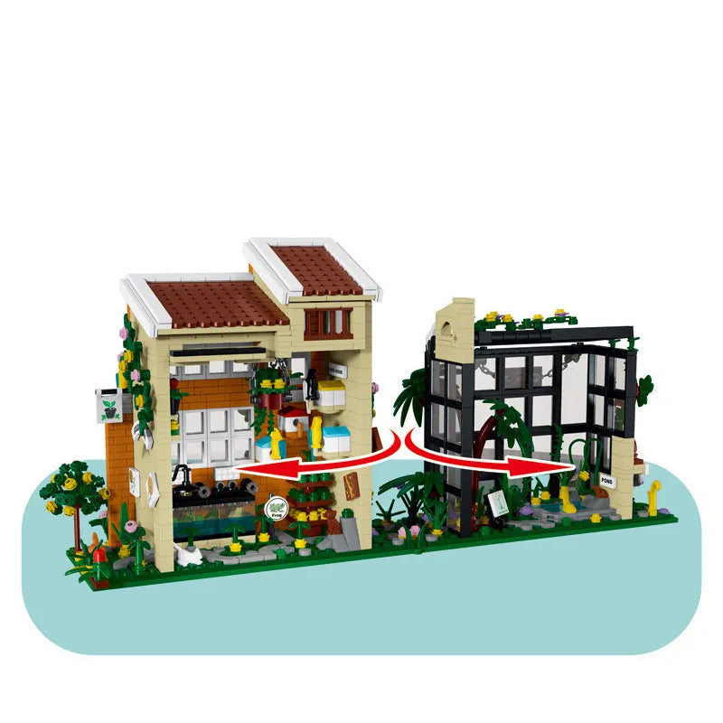 Building Blocks Expert City Ecological Park House LED Bricks Toys 031063 Construction Set Toys - 8