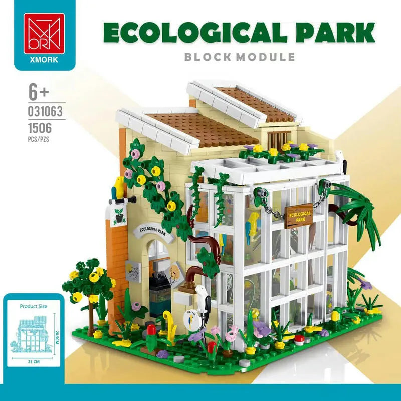 Building Blocks Expert City Ecological Park House LED Bricks Toys 031063 Construction Set Toys - 2