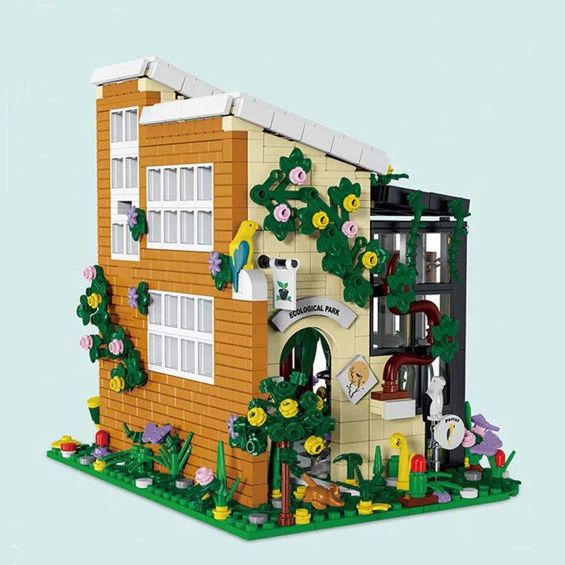 Building Blocks Expert City Ecological Park House LED Bricks Toys 031063 Construction Set Toys - 7