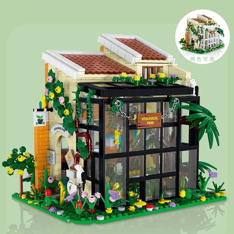 Building Blocks Expert City Ecological Park House LED Bricks Toys 031063 Construction Set Toys - 4