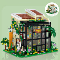 Thumbnail for Building Blocks Expert City Ecological Park House LED Bricks Toys 031063 Construction Set Toys - 4