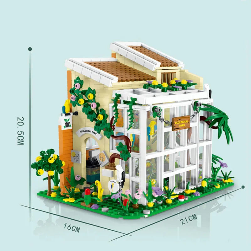 Building Blocks Expert City Ecological Park House LED Bricks Toys 031063 Construction Set Toys - 9