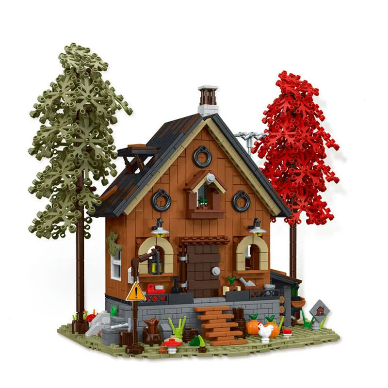 Building Blocks Street City Expert MOC Forest Cabin House LED Bricks Toys 031072 Construction Set Toys - 1