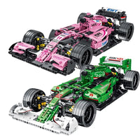 Thumbnail for Building Blocks Tech MOC Pink Alternate F1 Racing Car Bricks Toy Construction Set Toys - 12