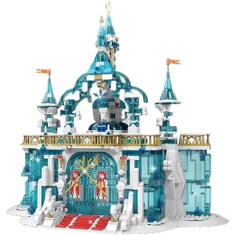 Building Blocks Creative MOC Expert Princess Frozen Entrance Ice Castle Bricks Toy Construction Set Toys - 1