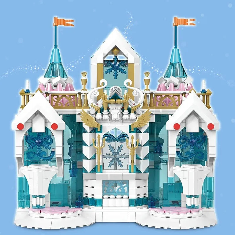 Building Blocks Creator Expert MOC Princess Snow Palace Castle Bricks Toys Construction Set Toys - 7