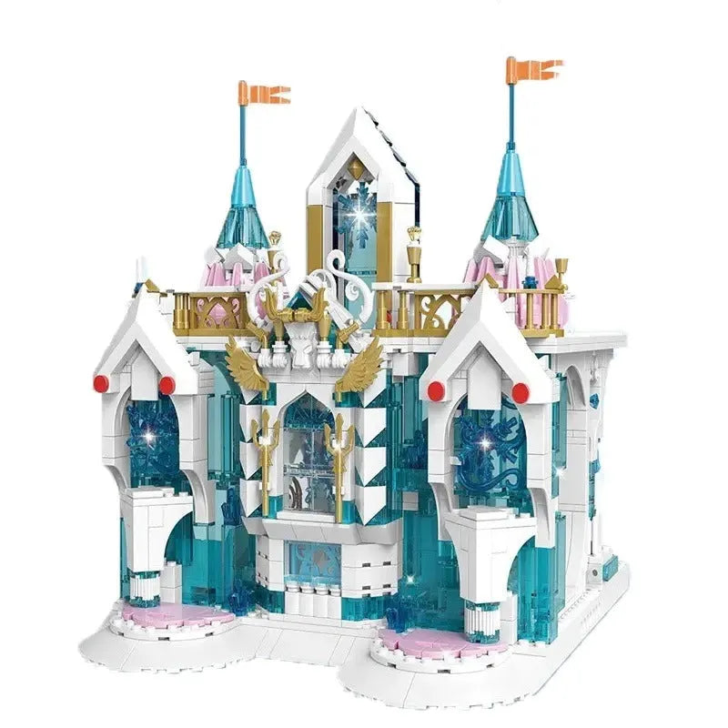 Building Blocks Creator Expert MOC Princess Snow Palace Castle Bricks Toys Construction Set Toys - 1