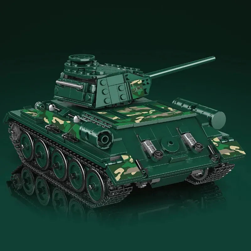 Building Blocks Military RC APP MOC Motorized T34 Medium Tank Bricks Toys Construction Set Toys - 3