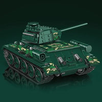 Thumbnail for Building Blocks Military RC APP MOC Motorized T34 Medium Tank Bricks Toys Construction Set Toys - 3