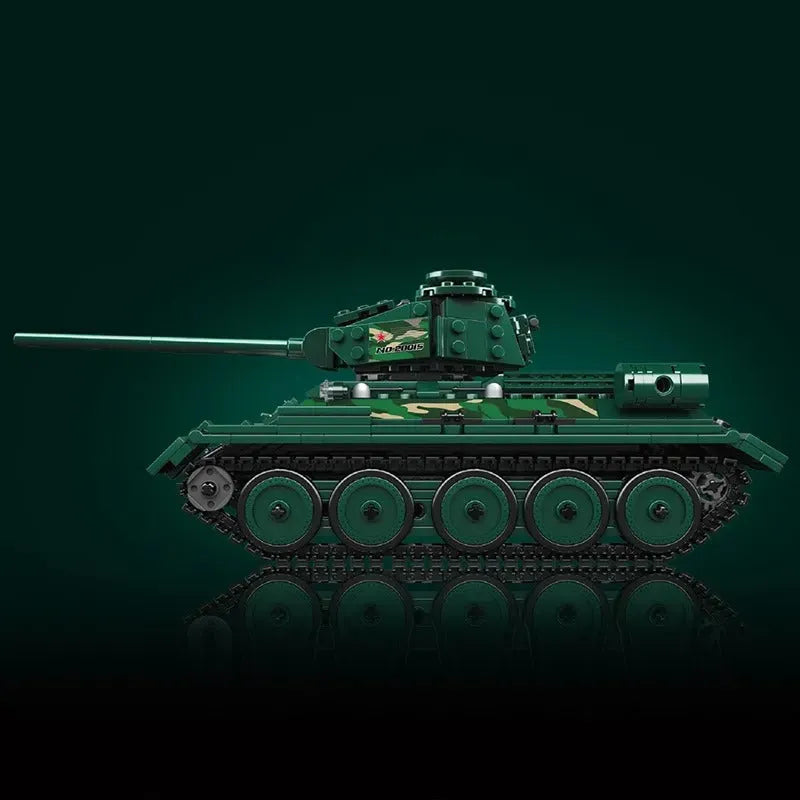 Building Blocks Military RC APP MOC Motorized T34 Medium Tank Bricks Toys Construction Set Toys - 4