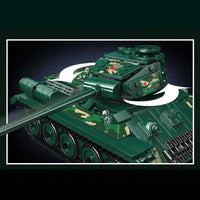 Thumbnail for Building Blocks Military RC APP MOC Motorized T34 Medium Tank Bricks Toys Construction Set Toys - 5