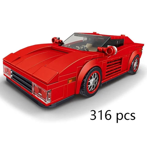 Mini Ferrari Testarossa Classic Racing Car Bricks Toy