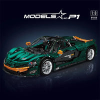 Thumbnail for Building Blocks MOC 13091 RC APP Motorized Hypercar P1 Racing Car Bricks Toys - 2