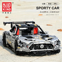 Thumbnail for Building Blocks MOC 13126 AMG GTR QUICKSILVER Racing Car Bricks Toys - 2